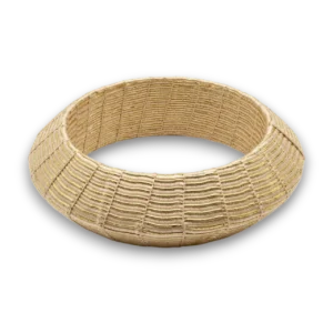 Dore renkli simli kumaş kaplı ahşap bileklik önden görünüş