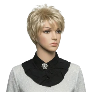 Kristal Taşlı Siyah Cotton Seyyar Yaka - Sofistike Boyunluk (35 cm)