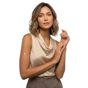 Gold renkli kuş motifli kol takısı önden görünüş