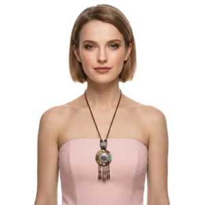 Renkli Boncuklu Kolye Etnik Tarz El Yapımı Tasarım