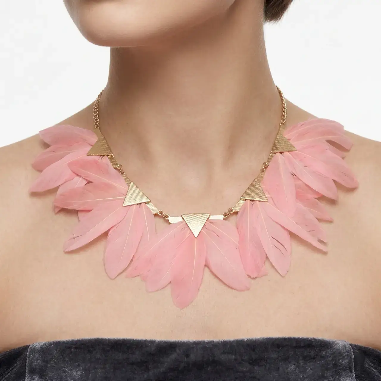 Tüylü Choker Bohem Takı Gotik Tasarım - Görsel 3