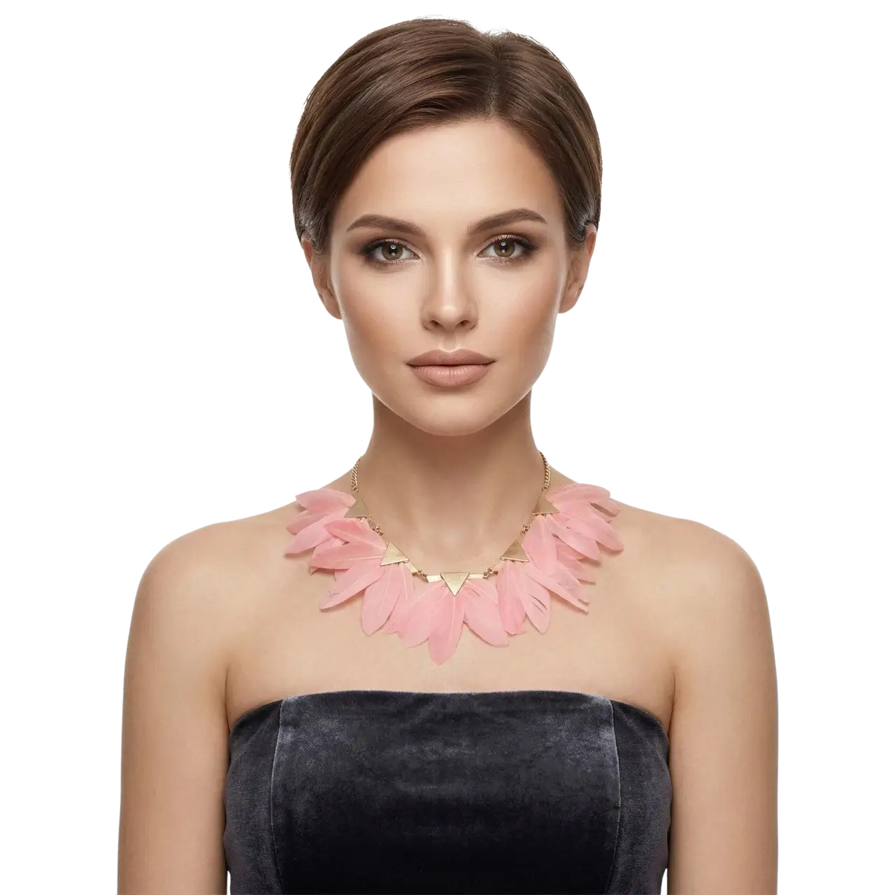 Tüylü Choker Bohem Takı Gotik Tasarım