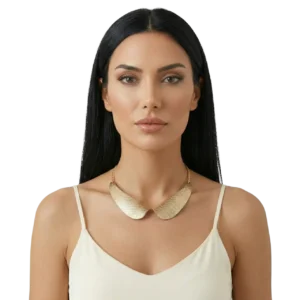 Yaka Kolye Zincirli Gold Vintage Stil