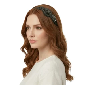 Zincir Boncuklu El Yapımı Saç Tacı