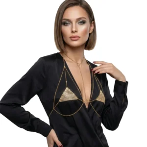 Zirkon taşlı bohem tasarım vücut zinciri genel görünüm