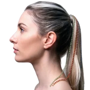 Afrika Tokası Renkli Kristal Altın Kaplama