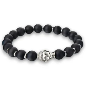 Akik taşlı unisex tasarım hologram bileklik genel görünüm