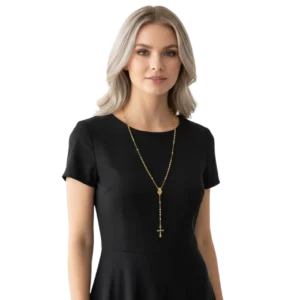 Haç Kolye Çelik Takı Altın Kaplama