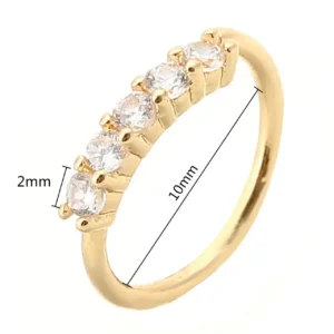 TikiTonki ışıltılı sahte septum burun aksesuarı