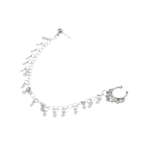 Kulaktan buruna uzanan pullu zincir gümüş kaplama hızma