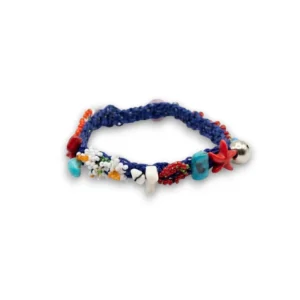 El yapımı boncuklu örgü bohem halhal genel görünüm