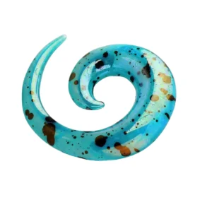 Ear stretching uyumlu sarmal cam tünel piercing önden görünüş