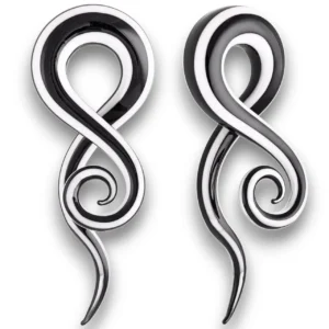 Gotik tarzı pyrex cam tünel piercing detaylı görünüm