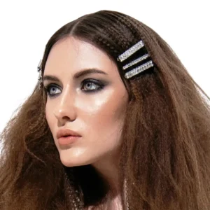 Üçlü Set Zirkon Taşlı Saç Tokası