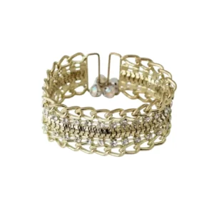 Zirkon taşlı altın kaplama zincir bileklik genel görünüm