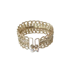 Altın kaplama zincir bileklik zirkon taş detaylı görünüm