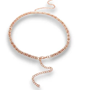 Zirkon taşlı trendy tasarım bacak zinciri genel görünüm