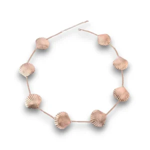 Altın kaplama bel zinciri istiridye kabuğu detaylı görünüm