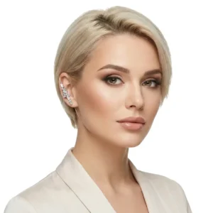 Köprü Küpe Zirkon Taşlı Gümüş Tasarım