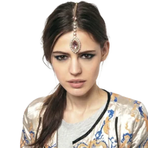 Mandal Toka Pembe Kristal Altın Kaplama