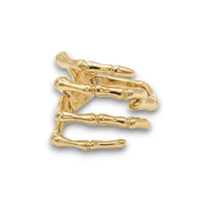 Gold renkli yaylı menteşeli bileklik önden görünüş