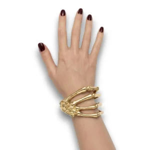 Özel tasarım iskelet el figürlü bileklik manken kolunda