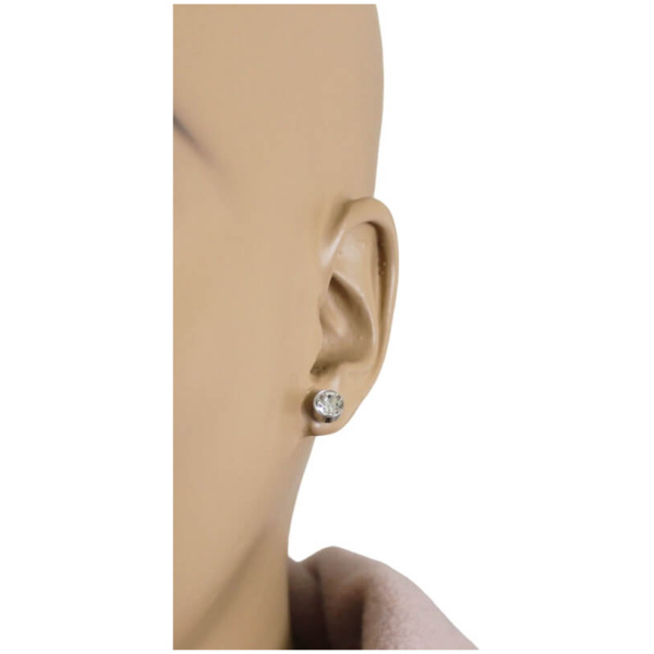 5 mm gümüş kaplama küpe