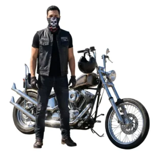 Motosiklet sürücüsü yüzünde kullanım kurukafa baskılı unisex boyunluk boru bandana TikiTonki