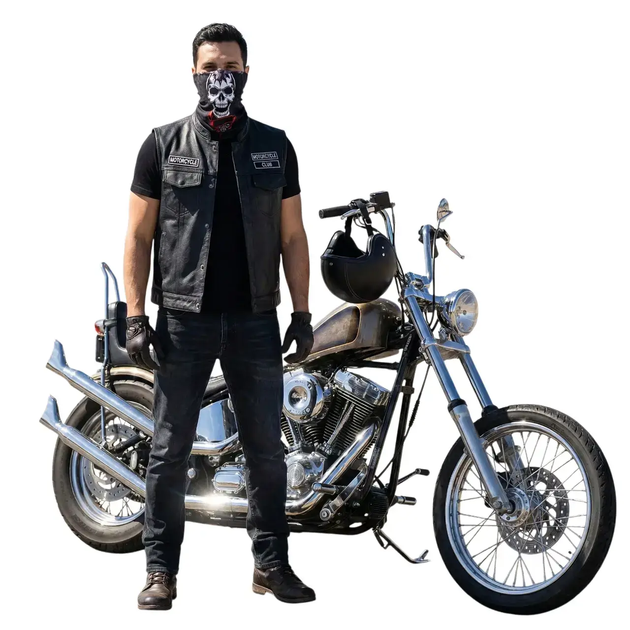 Motosiklet sürücüsü yüzünde kullanım kurukafa baskılı unisex boyunluk boru bandana TikiTonki