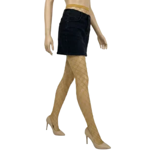 Külotlu Çorap Geniş File Sarı Renk