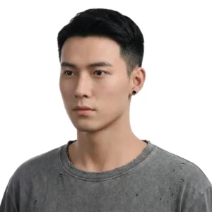 Nokta Küpe Siyah Taşlı Gümüş Kaplama